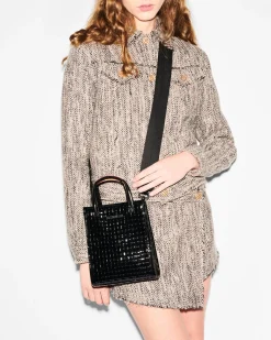 Micro Woven Box Tote