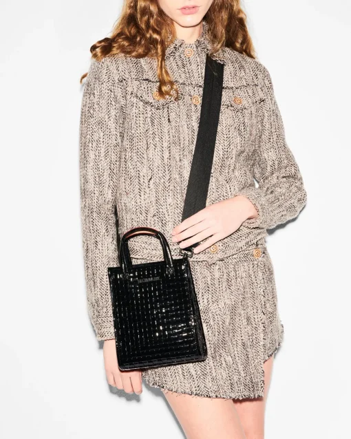 Micro Woven Box Tote