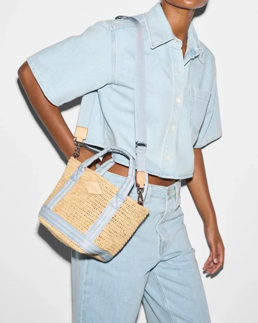 Mini Raffia Tote