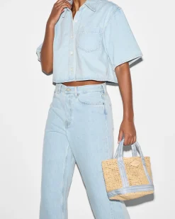 Mini Raffia Tote