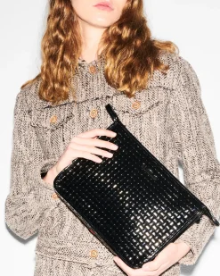 Woven Metro Clutch